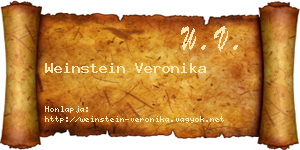 Weinstein Veronika névjegykártya